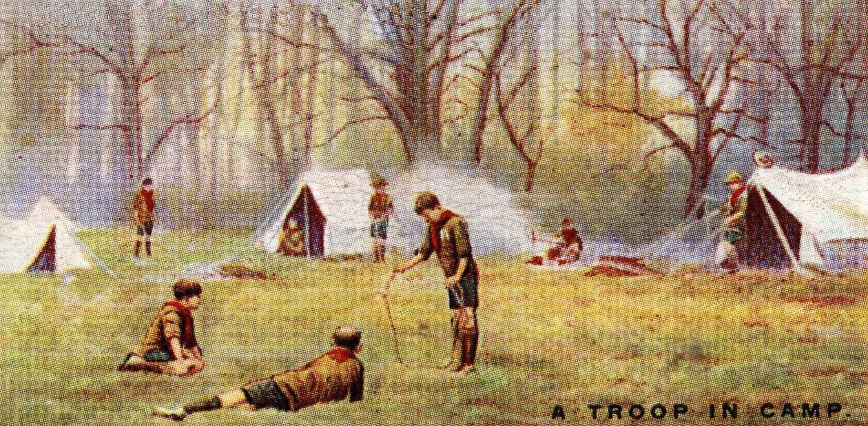 Una Truppa Scout in Campo, 1929 da English School
