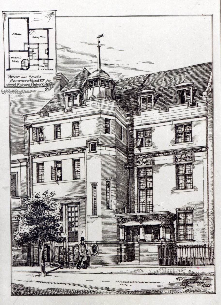 Studio di uno scultore, 1892 da English School