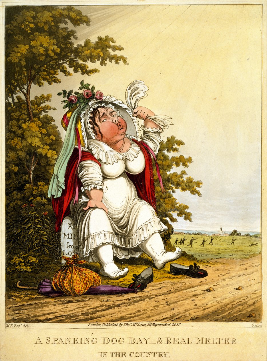 Una Giornata da Cani e un Vero Scioglimento in Campagna, inciso da George Hunt, pubblicato da Thomas McLean, Londra, 1827 da English School