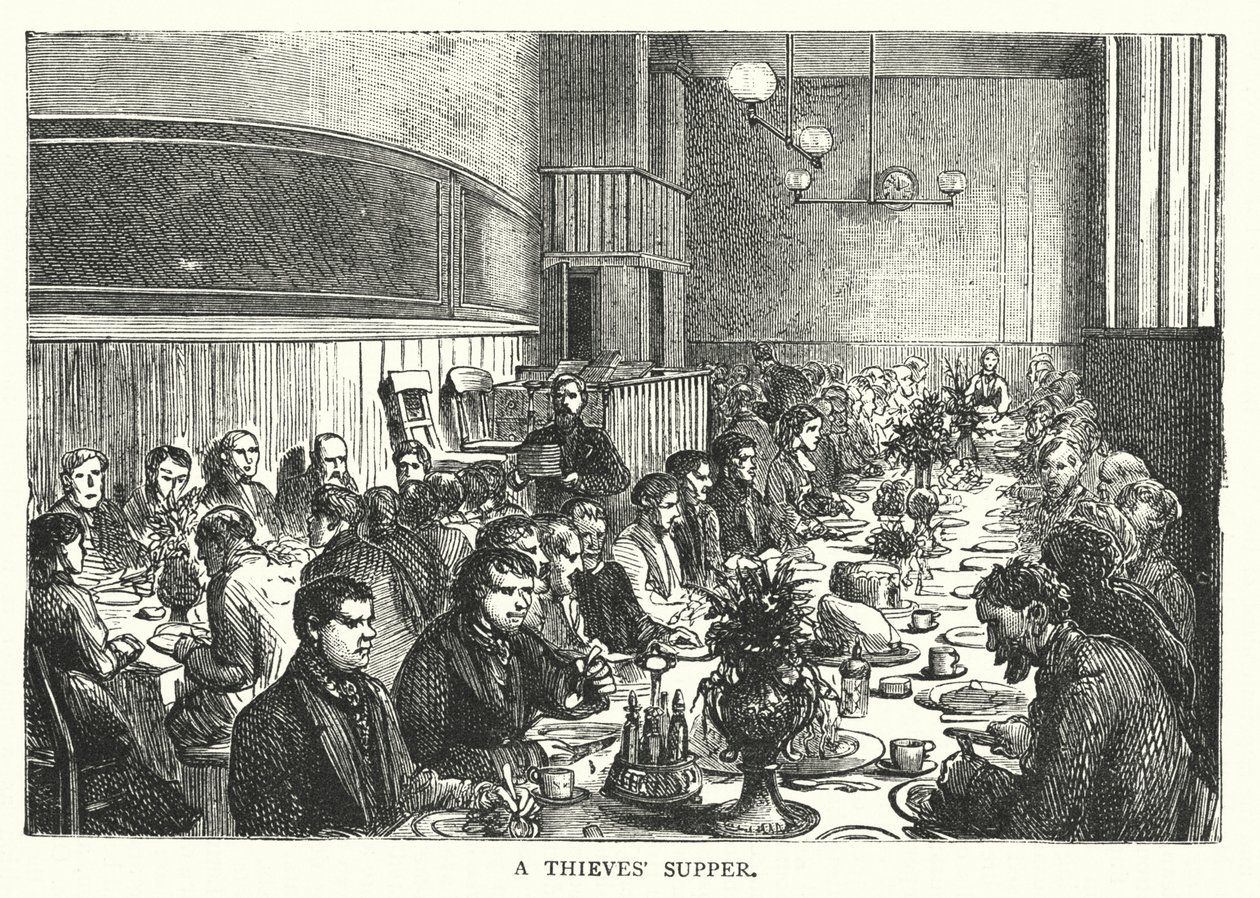 Cena dei ladri (incisione) da English School