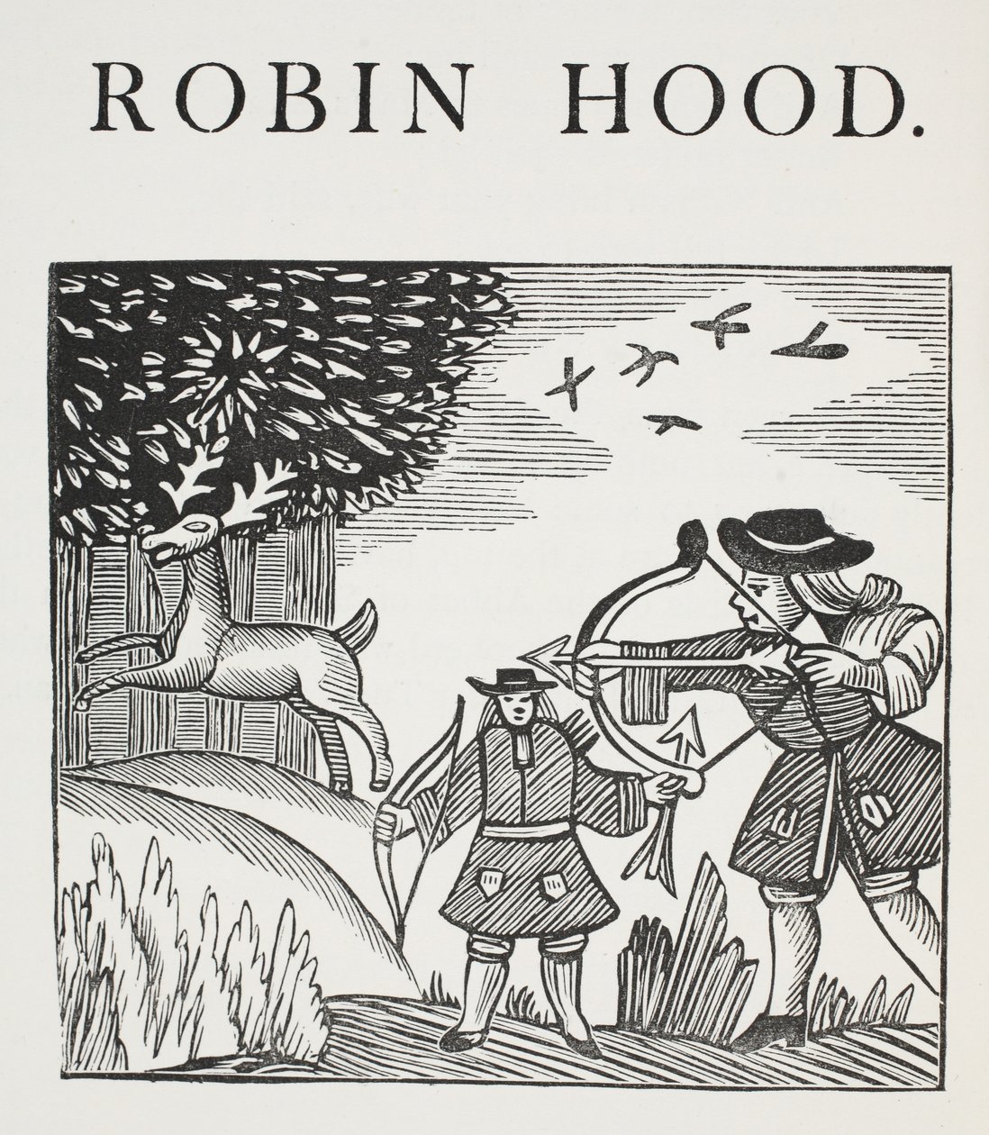 Una vera storia di Robin Hood, illustrazione da Chap-books del XVIII secolo di John Ashton, pub. 1882 da English School