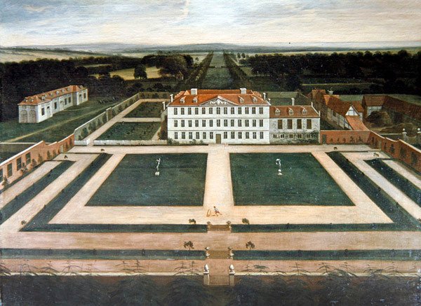 Veduta di Capesthorne Hall, Cheshire, c.1730 da English School