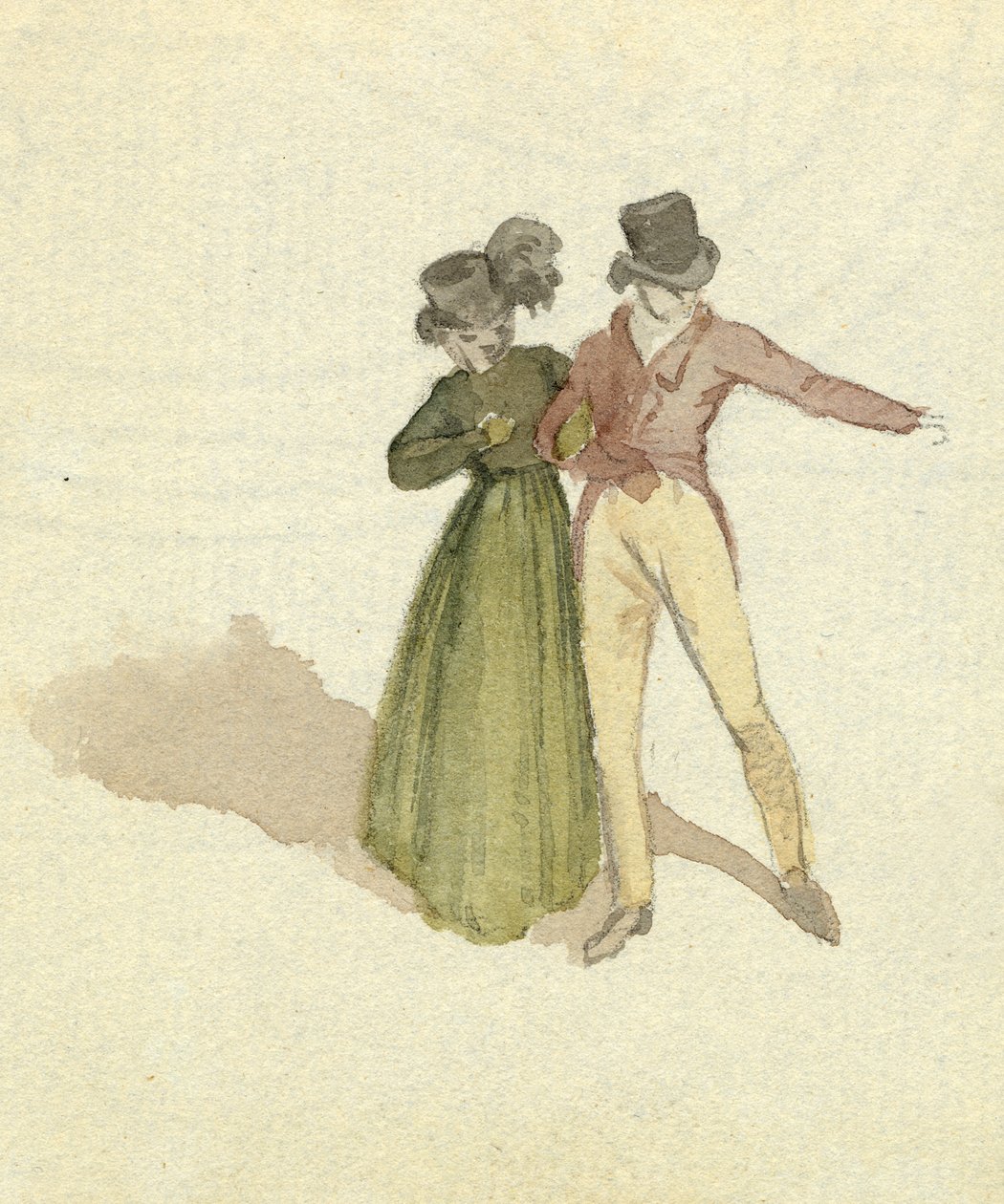 Una coppia che passeggia, c.1825 da English School
