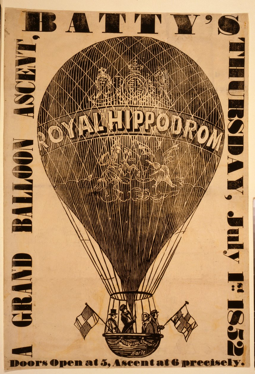 Una grande ascensione in mongolfiera, Battys, giovedì 1 luglio 1852 da English School