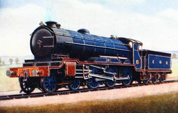 Una locomotiva della London Midland and Scottish Railway, illustrazione da 