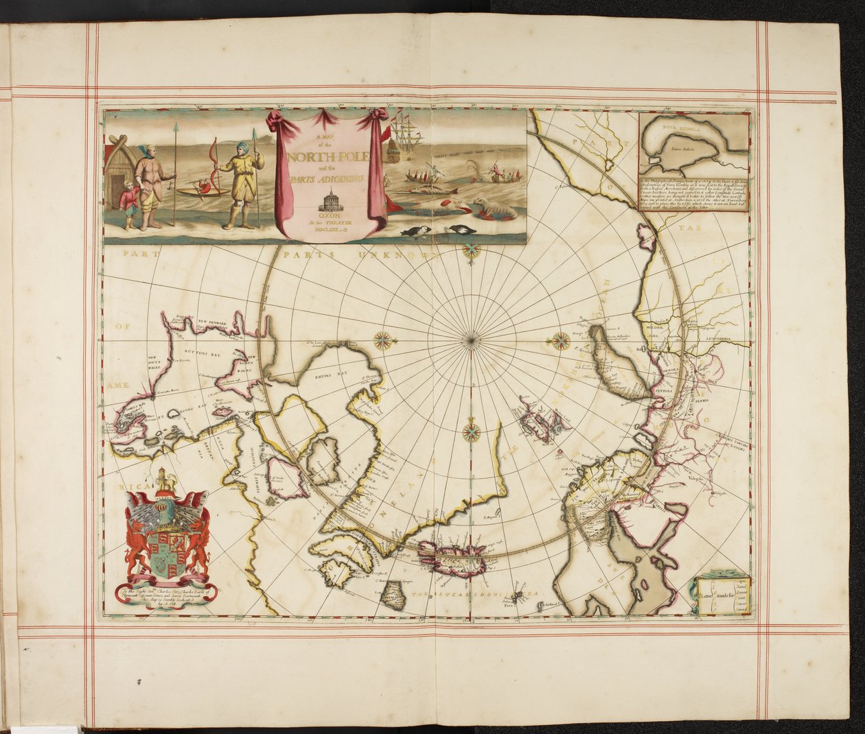 Mappa del Polo Nord e delle parti adiacenti, da 