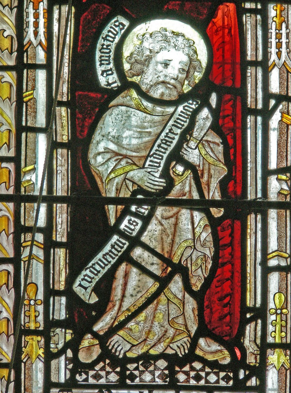 Una finestra nord che raffigura San Bartolomeo da English School