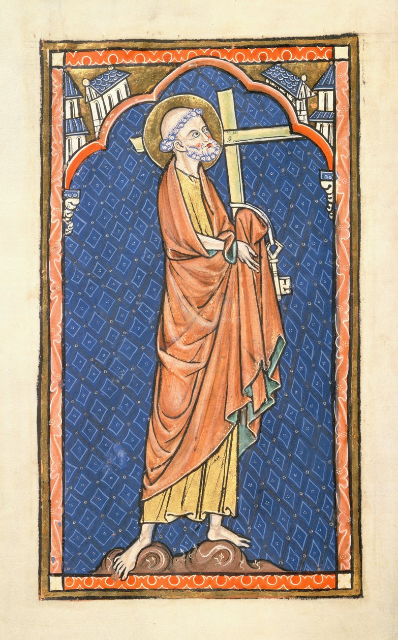 San Pietro, dal Salterio di Oscott, c.1270 da English School