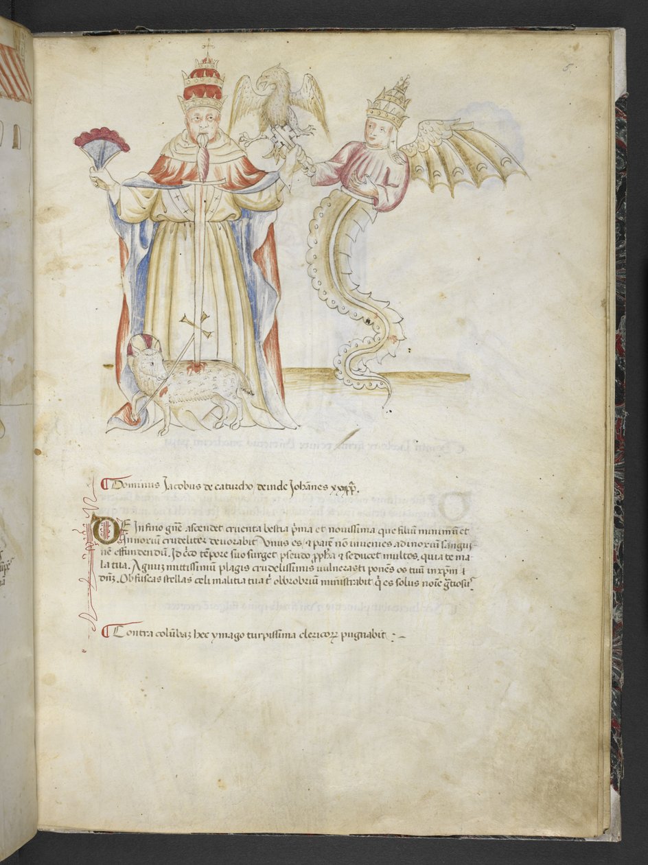 Joachimi Abbatis de Curatio, et Anselmi, Episcopi Marsicani, Vaticinia xxx de Pontificibus Romanis; da Nicolao III. ad Innocentium VIII, c.1500 da English School