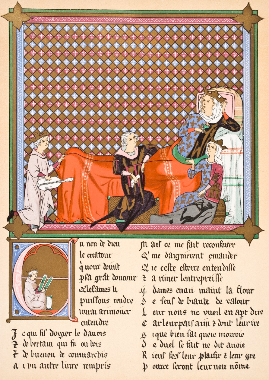 Adenez, il re dei menestrelli, 1878 da English School
