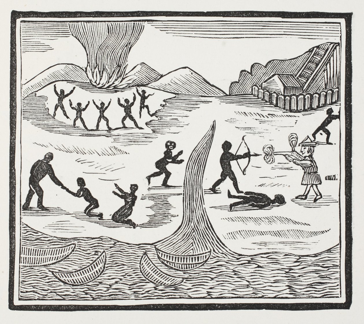 Arrivo di Venerdì, illustrazione da Chap-books del XVIII secolo di John Ashton, pub. 1882 da English School
