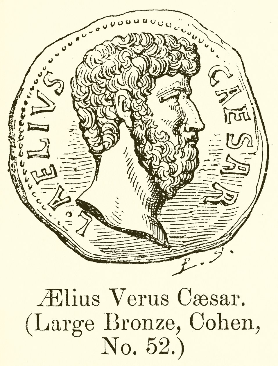 Elio Vero Cesare. (Grande bronzo, Cohen, n. 52) (incisione) da English School