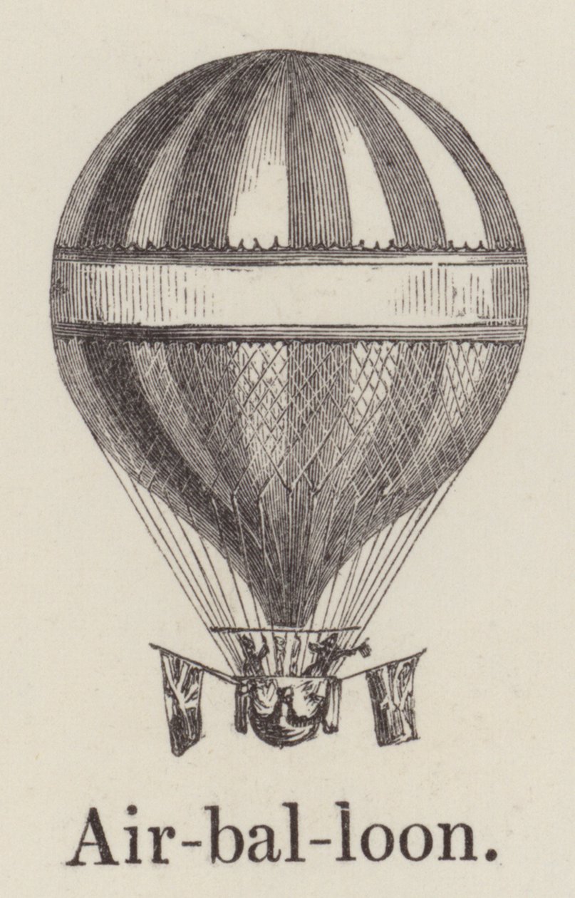 Mongolfiera (incisione) da English School