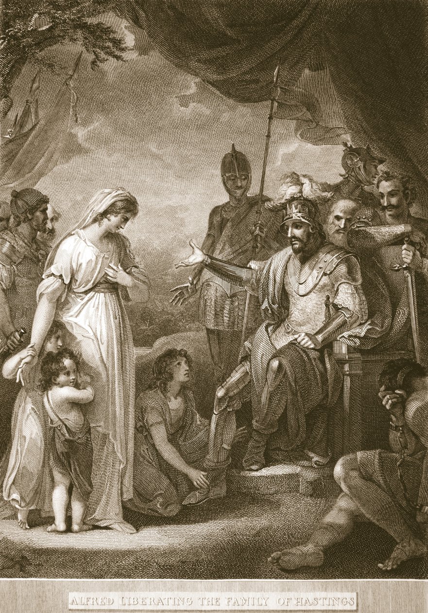 Alfredo libera la famiglia di Hastings, illustrazione da La storia d