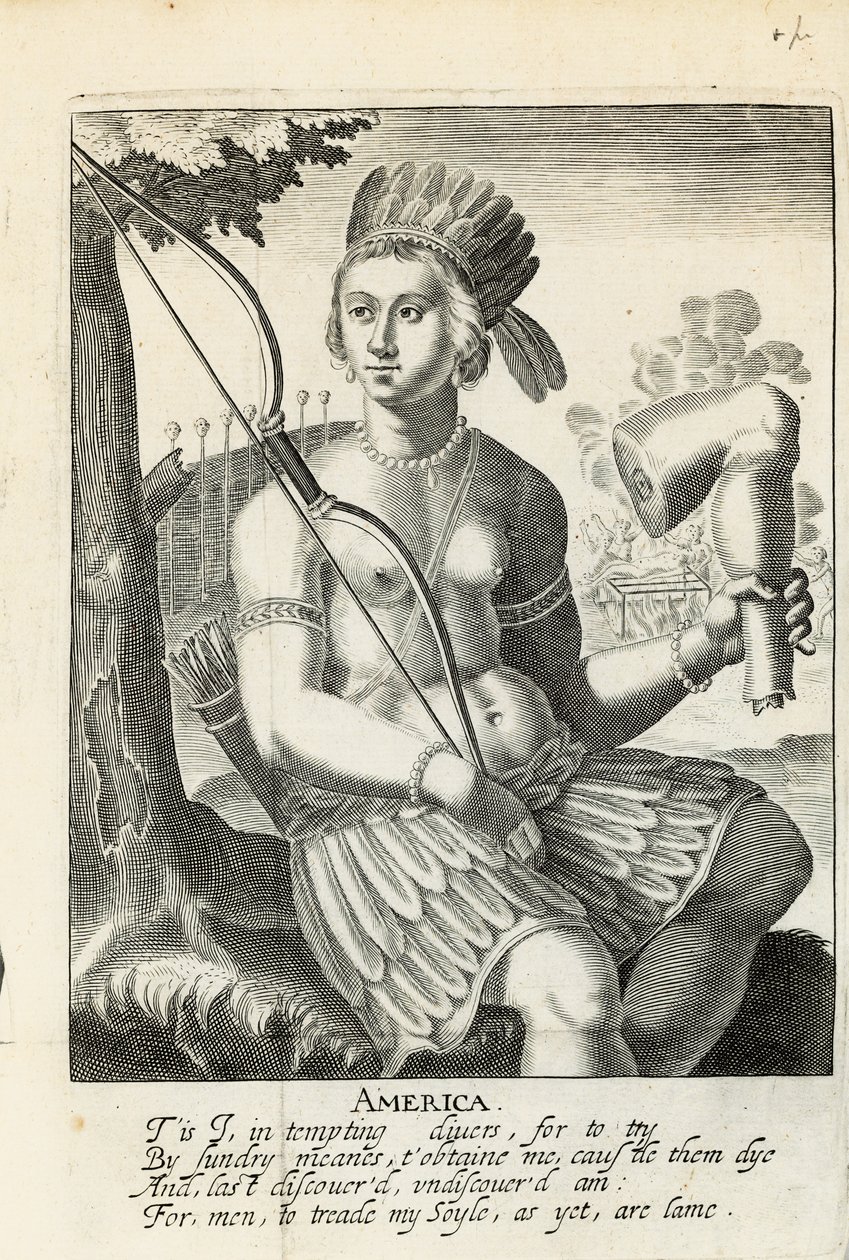 America dipinta alla vita: La vera storia delle conquiste degli indiani da parte degli spagnoli, di Sir Ferdinando Gorges e altri da English School