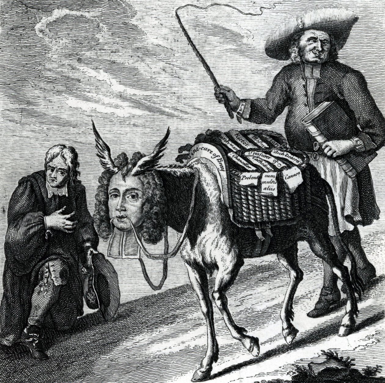 Un asino carico di preferenze ecclesiastiche, 1737 da English School