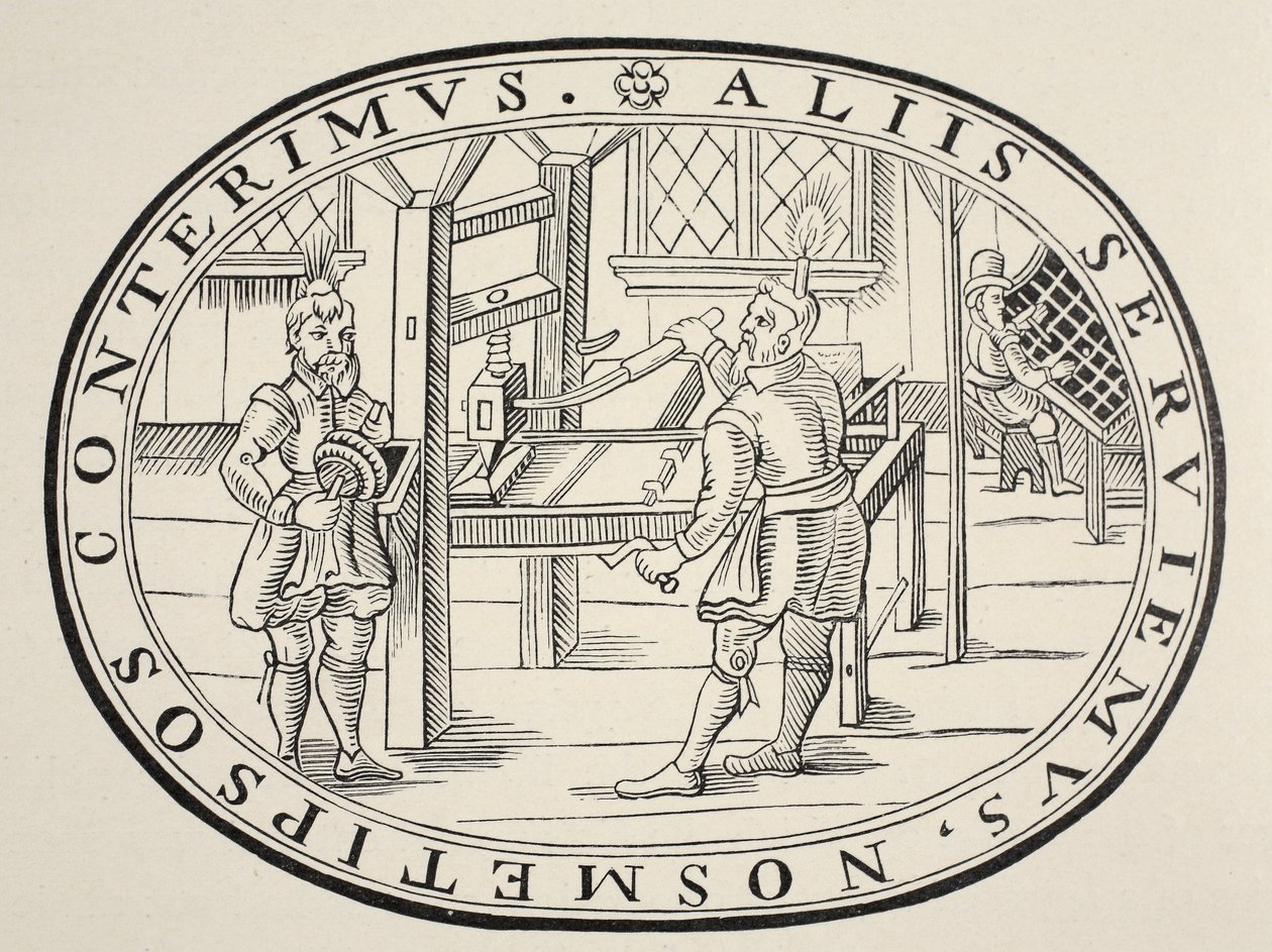 Una tipografia inglese, 1619 da English School