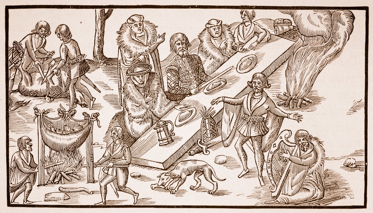 Un banchetto irlandese, 1581 da English School