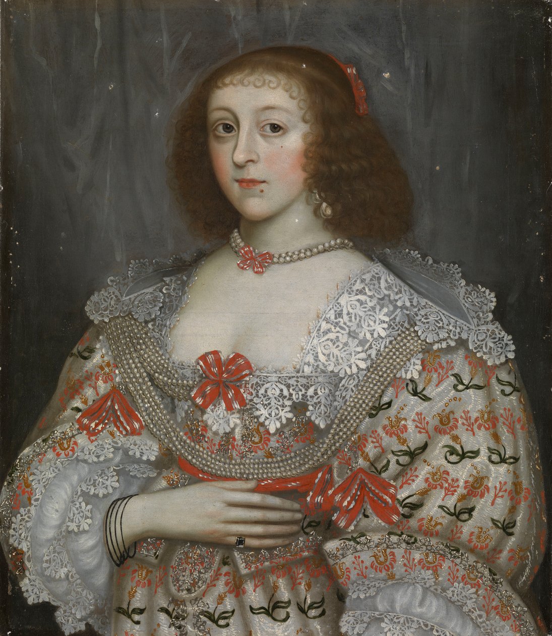 Una giovane donna non identificata del tempo di Carlo I, c.1635 da English School