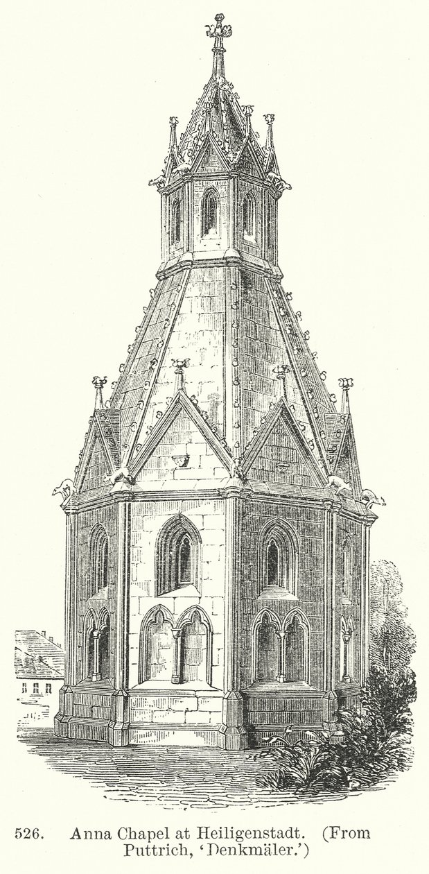 Cappella di Anna a Heiligenstadt (incisione) da English School