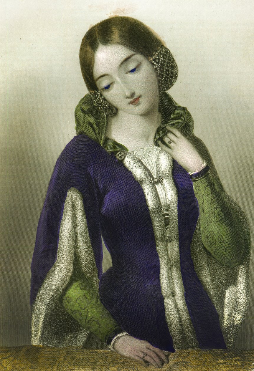 Anna di Boemia, Regina di Riccardo II, stampato da Henry G. Bohn, 1856 da English School