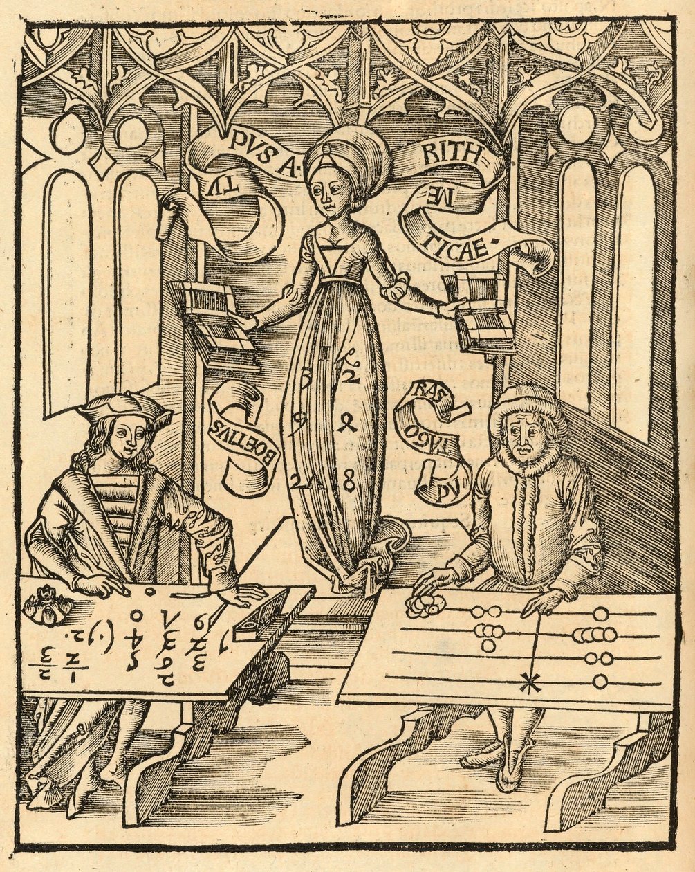 Arithmetica dalla Margarita Philosophica di Gregor Reisch da English School