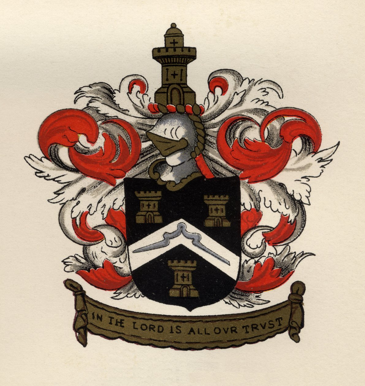 Stemma dei Liberi Muratori del Capitolo di Gateshead, 1671, da La Storia della Massoneria, volume II, pubblicato da Thomas C. Jack, Londra, 1883 da English School