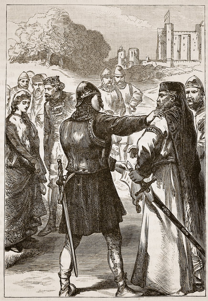 Arresto del duca di Gloucester, illustrazione da Cassells Illustrated History of England da English School
