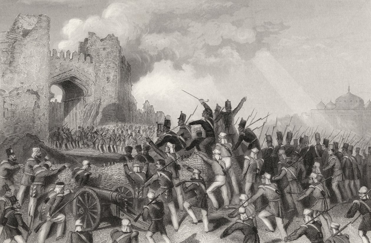 Assalto di Delhi e cattura della Porta del Kashmir il 14 settembre 1857, da 
