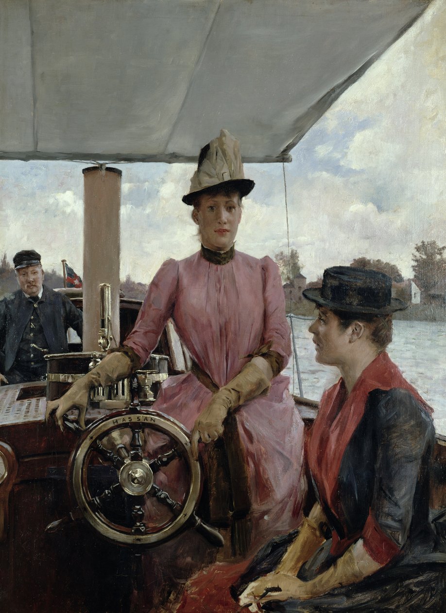 Al timone - Signore a bordo del battello fluviale Hassan da English School