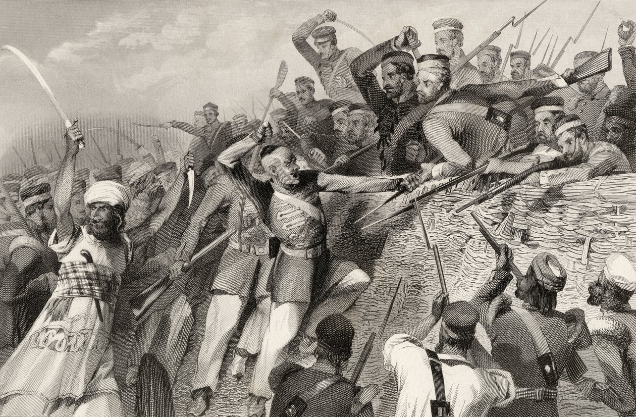 Attacco dei rivoltosi alla Batteria Redan a Luknow, 30 luglio 1857, da 
