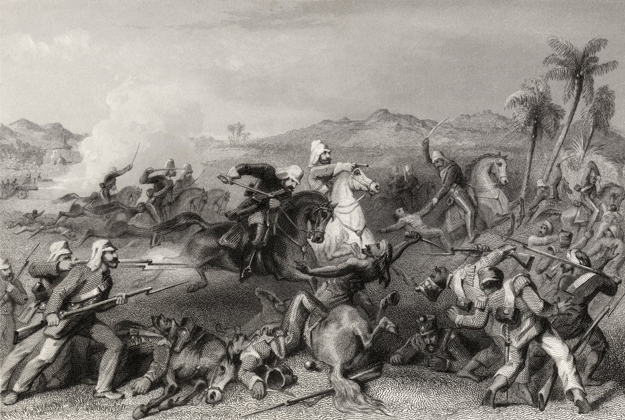 Attacco ai ribelli di Sealcote da parte della cavalleria irregolare del generale Nicholson nel 1857, da 