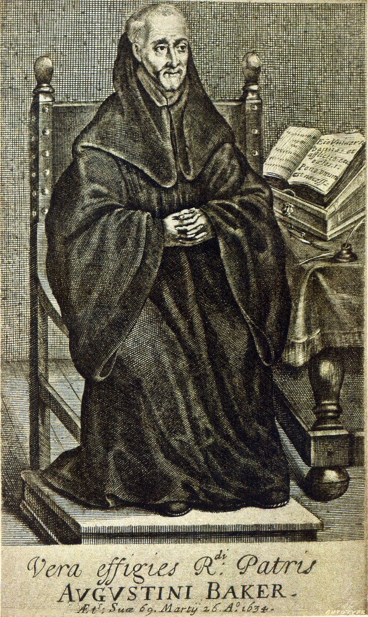 Augustini Baker, frontespizio da Holy Wisdom, stampato nel 1634 da English School
