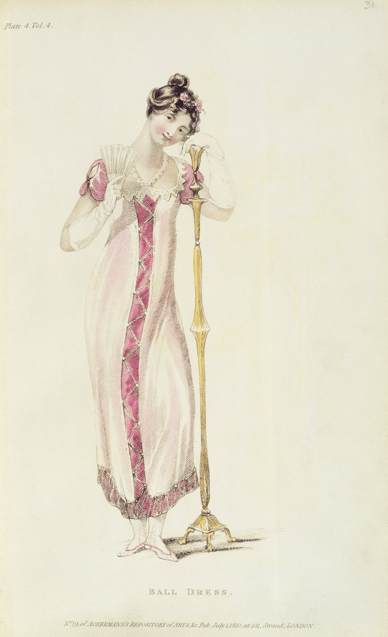 Abito da ballo, tavola di moda da Ackermann