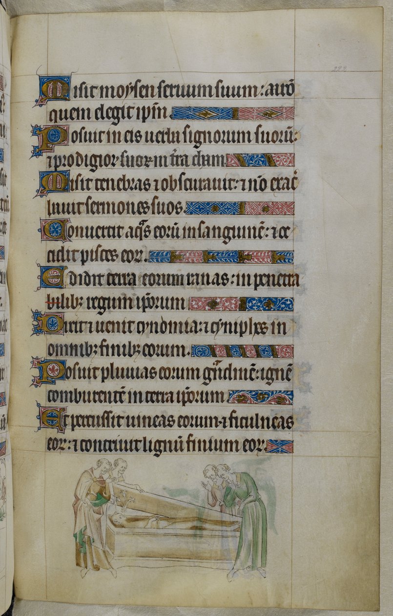 Scena di bas-de-page di un cavaliere, che era diventato un cistercense e non poteva imparare altro latino se non le parole 