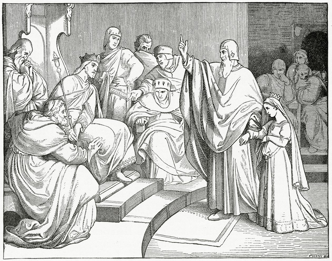 Beatrice condotta alla Dieta per il suo fidanzamento, 1882 da English School