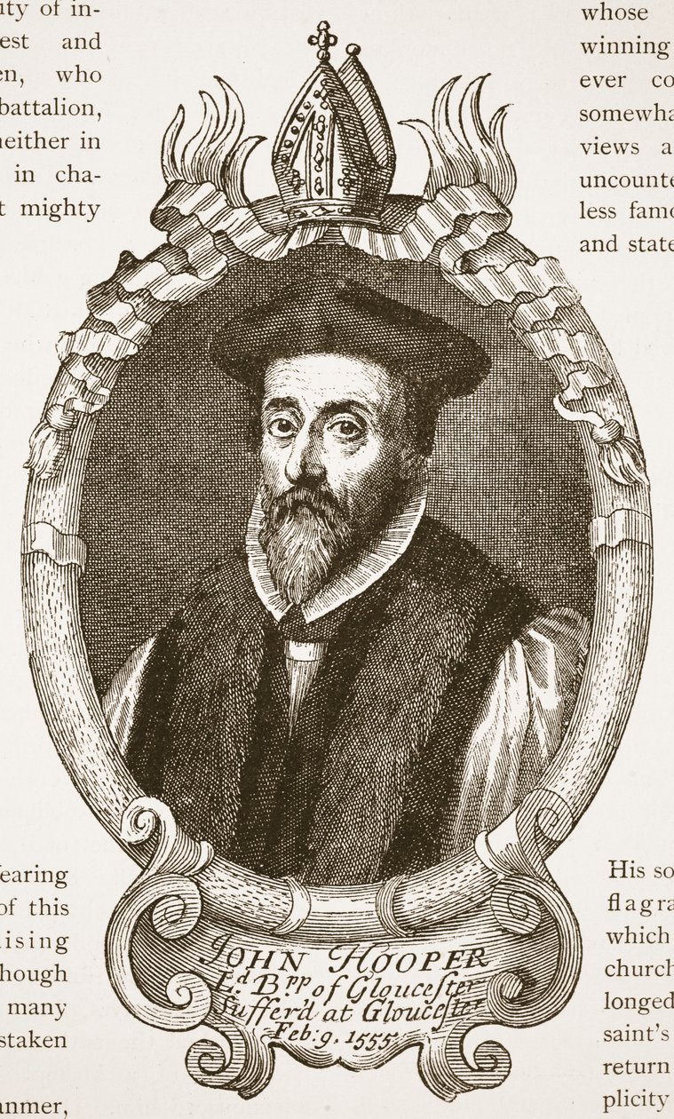 Vescovo Hooper, illustrazione da The Church of England: A History for the People di H.D.M. Spence-Jones da English School