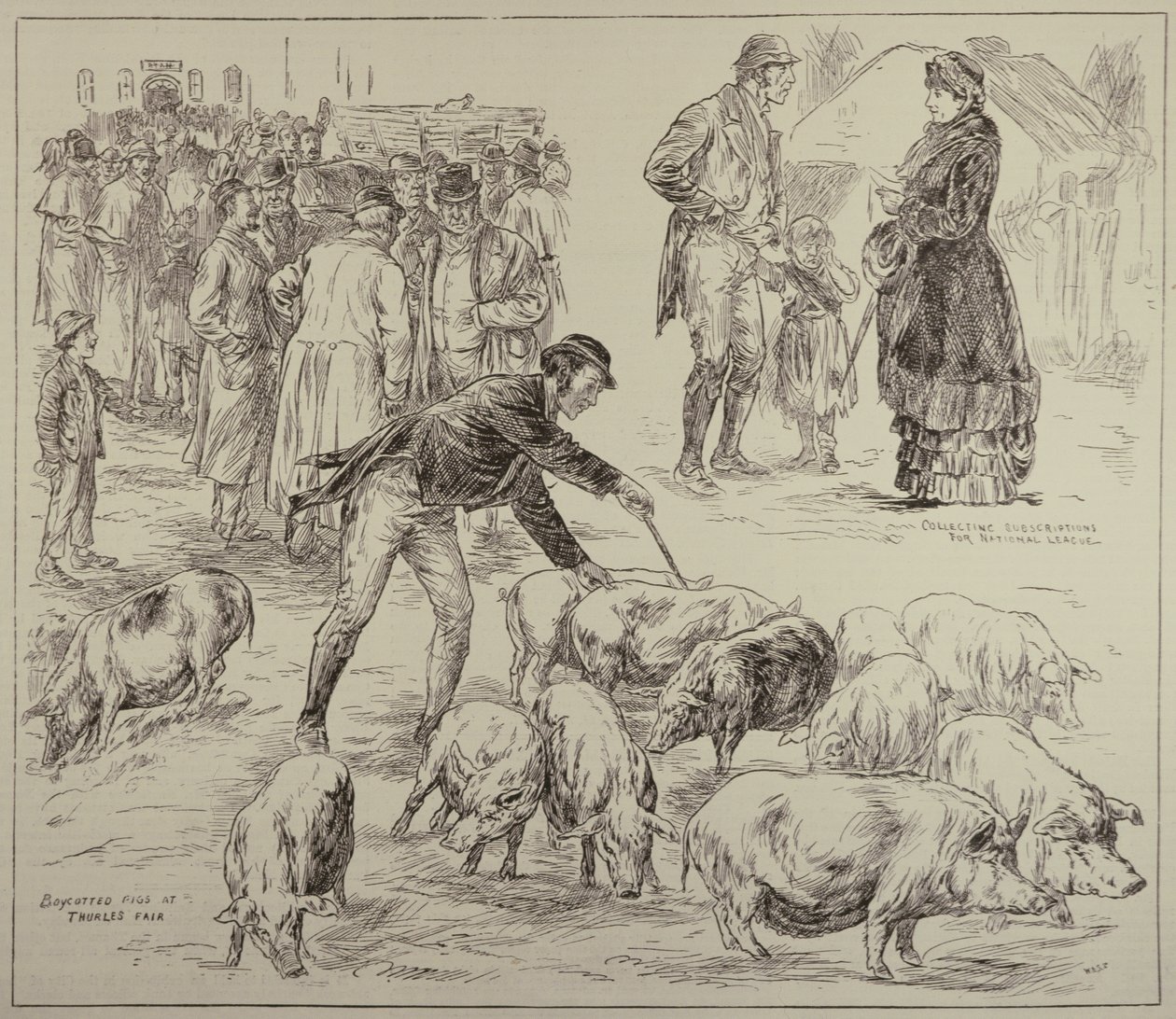 Boicottaggio in Irlanda, da The Illustrated London News, 4 ottobre 1886 da English School