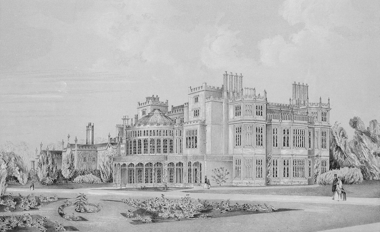Brampton Park vicino a Huntingdon, 1852 da English School