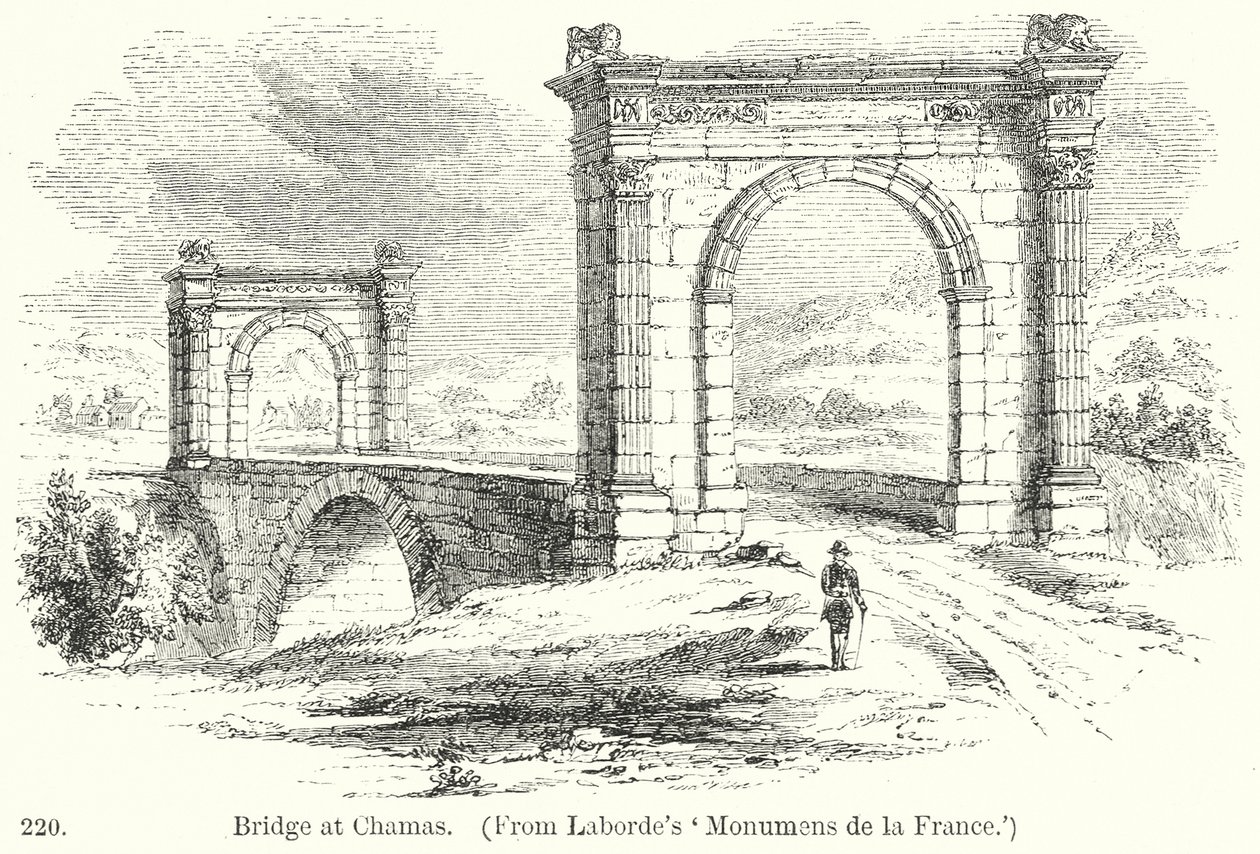 Ponte di Chamas (incisione) da English School