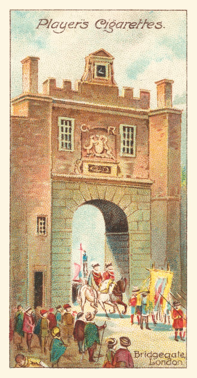 Bridgegate, Londra (cromolitografia) da English School