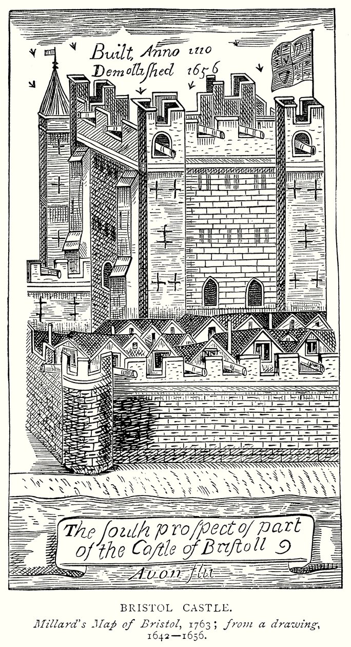 Castello di Bristol (incisione) da English School