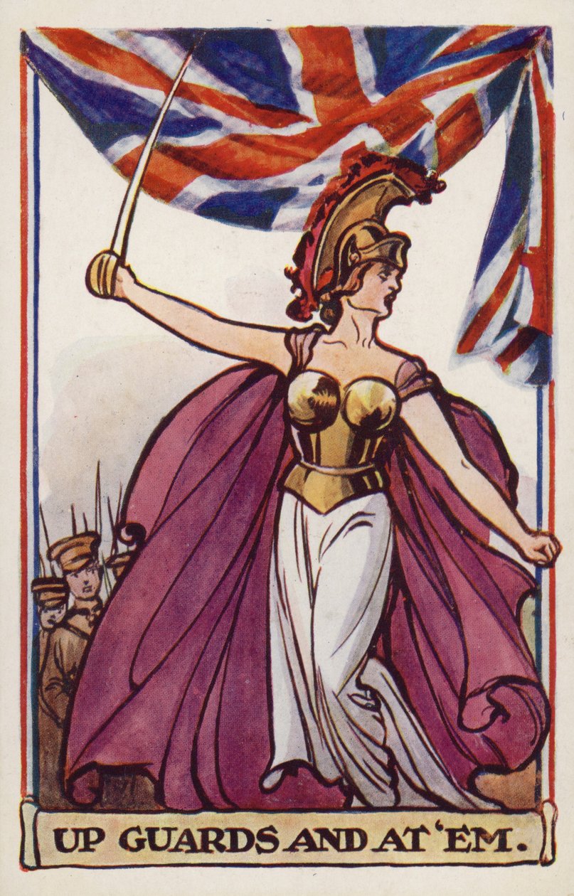 Britannia con soldati e bandiera dell