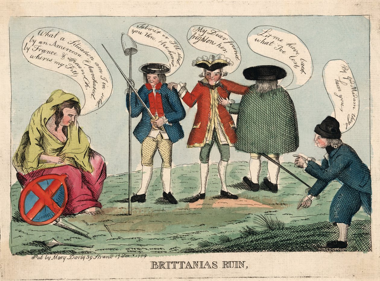 La rovina di Britannia, pub. 1779 da English School