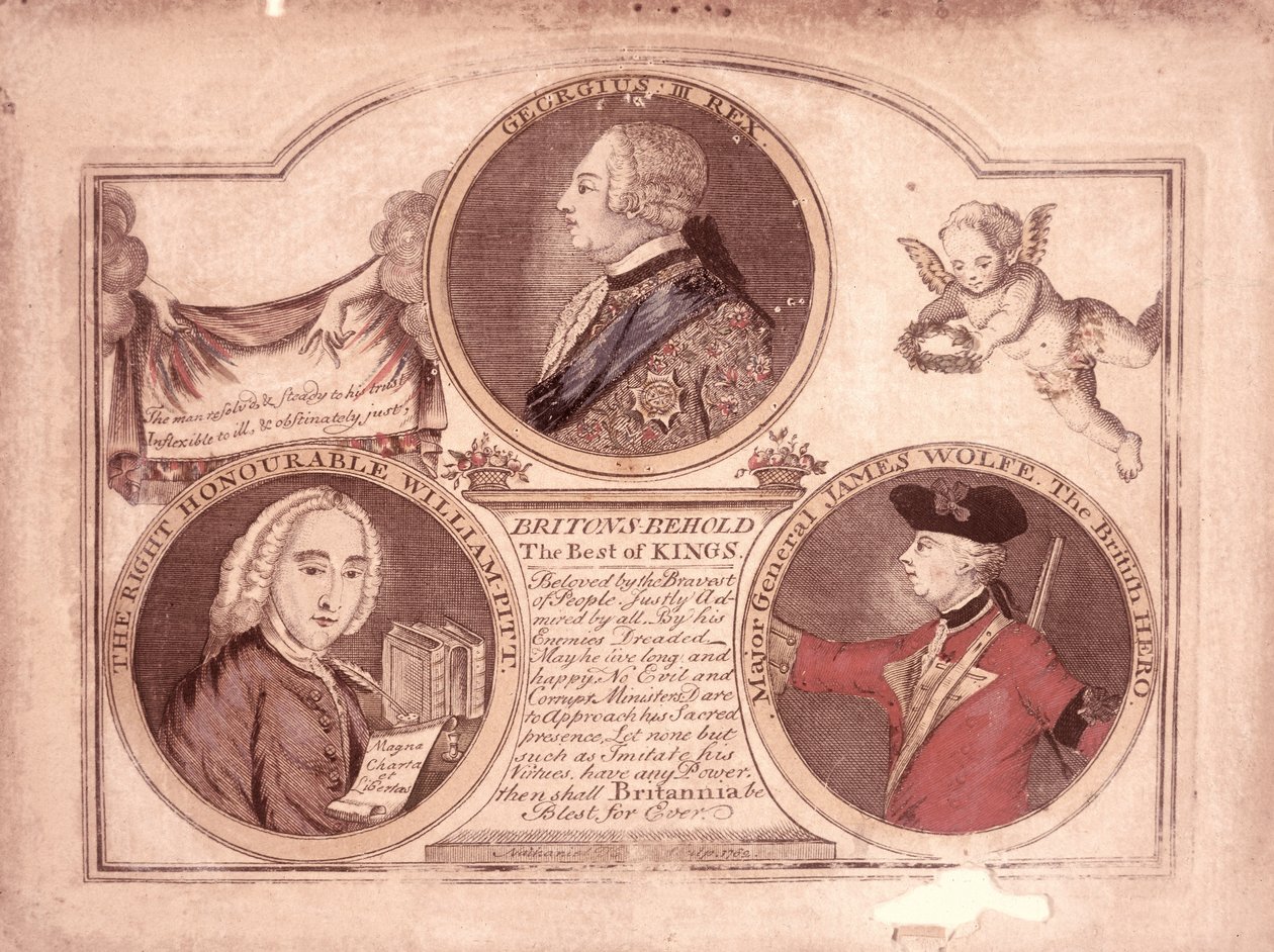 Britannici guardate il miglior dei re..., 1762 da English School