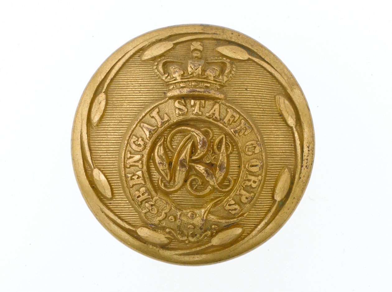 Bottone, Corpo di Stato Maggiore del Bengala, 1876-1891 da English School