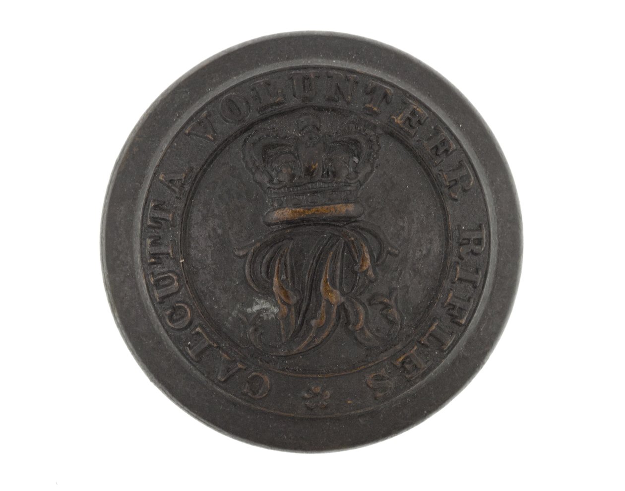 Bottone, Calcutta Volunteer Rifles, prima del 1901 da English School