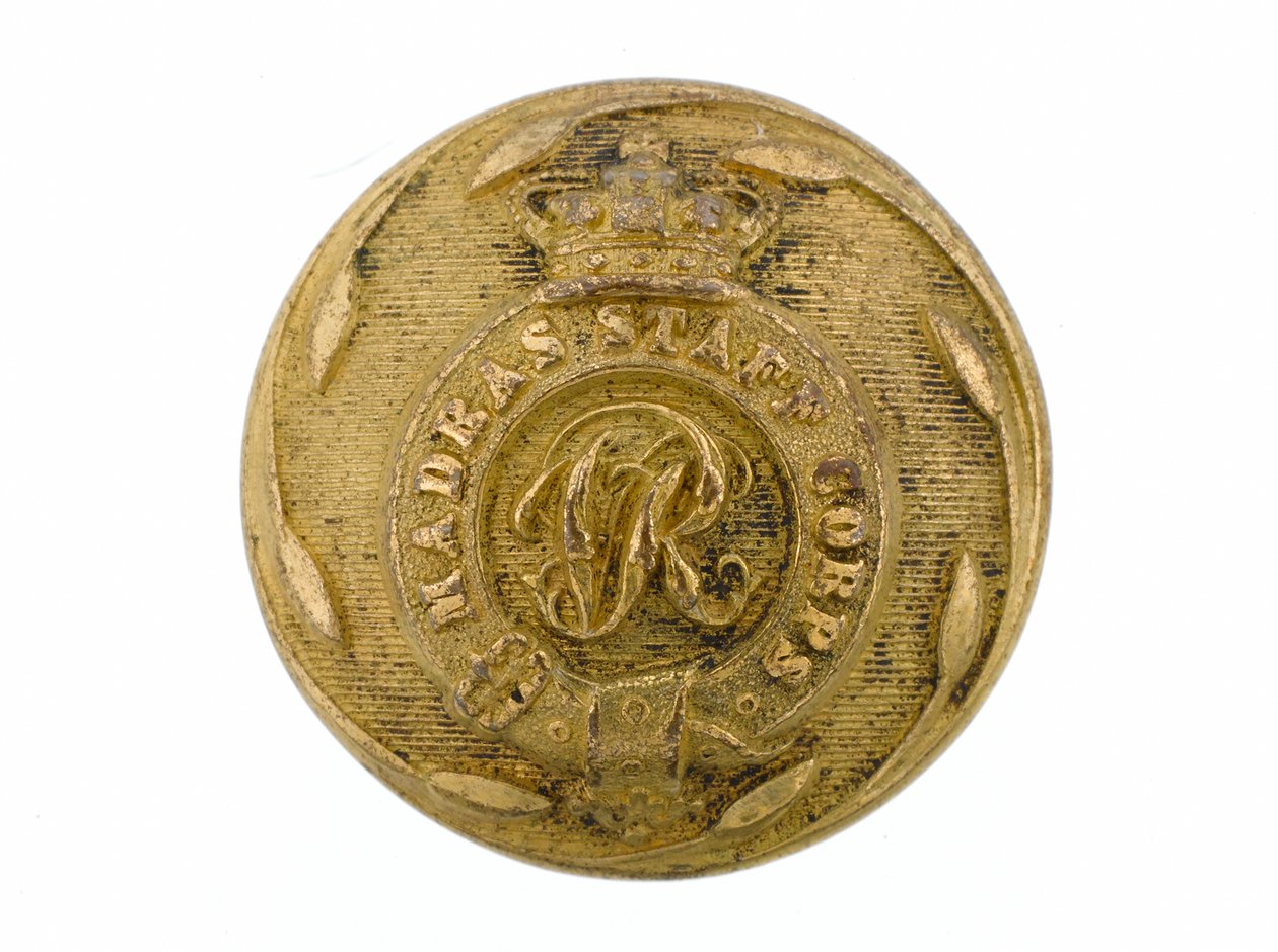 Bottone, Madras Staff Corps, 1861-1876 da English School