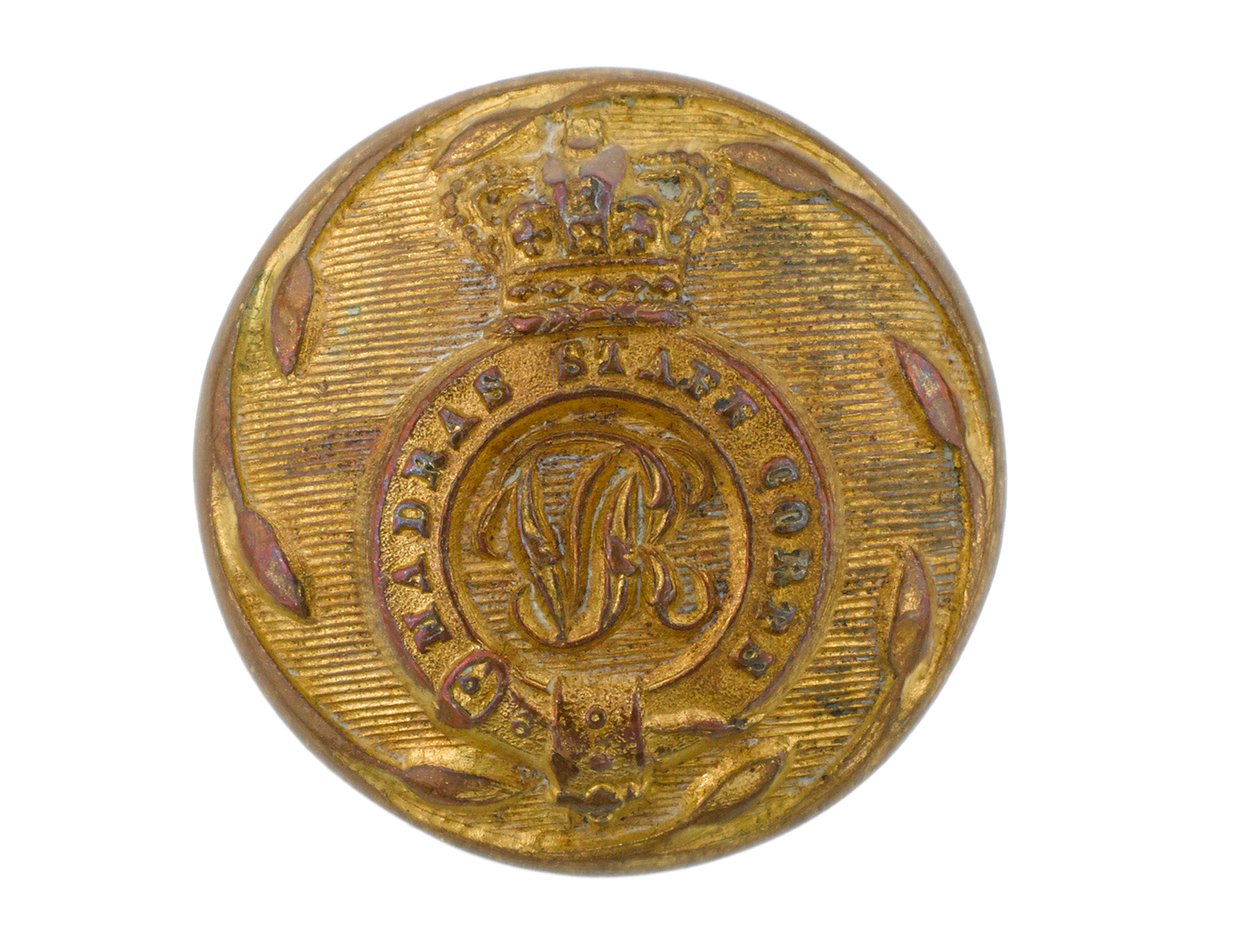 Bottone, Madras Staff Corps, 1861-1876 da English School