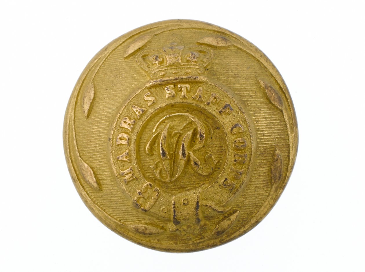 Bottone, Corpo di Stato Maggiore di Madras, 1861-1876 da English School